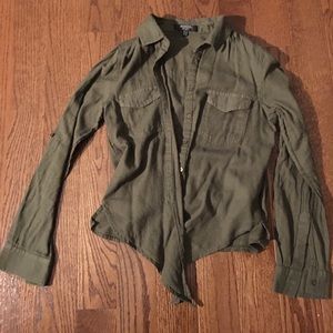 Green Button Down Tie